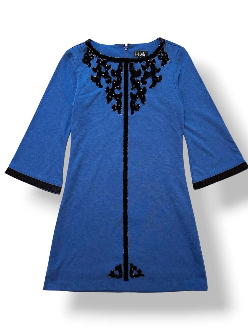 Nicole Miller | Royal Blue Jewel Embellished A Line Dress (12)